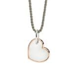 DoDo CIONDOLO XL CUORE ARGENTO & ORO ROSA - immagine 2