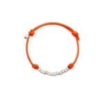 DoDo Bracciale Cordino Dieci granelli in argento e due in oro rosa 9K