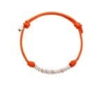 DoDo Bracciale Cordino Venti rondelle in argento e tre in oro Rosa 9K