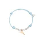 DoDo Bracciale Cordino Dieci granelli e Delfino in oro rosa 9K