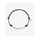 DoDo Bracciale Cordino Venti rondelle con Pepita in argento e due rondelle oro rosa  9K