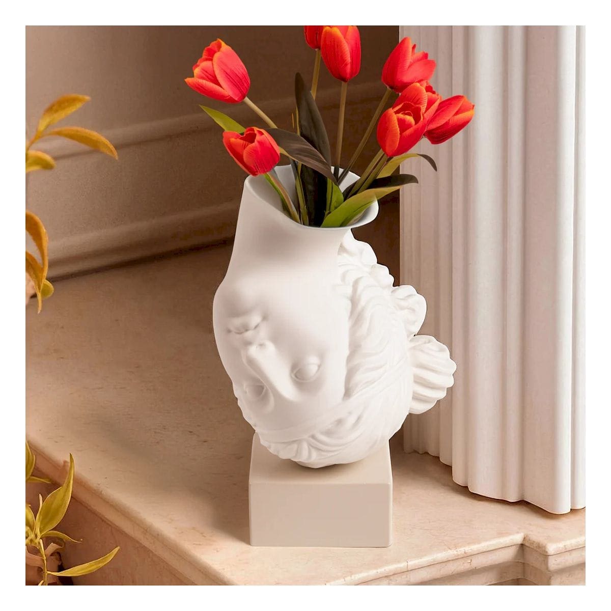 10069_AMOR-VOLAT_MARCANTONIO_LIFESTYLE_MARBLE_risultato Seletti Vaso in Porcellana AMOR VOLAT 10069 - immagine 1