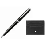 Montblanc set Penna a sfera e Portacarte di credito 6CC Meisterstuck nero