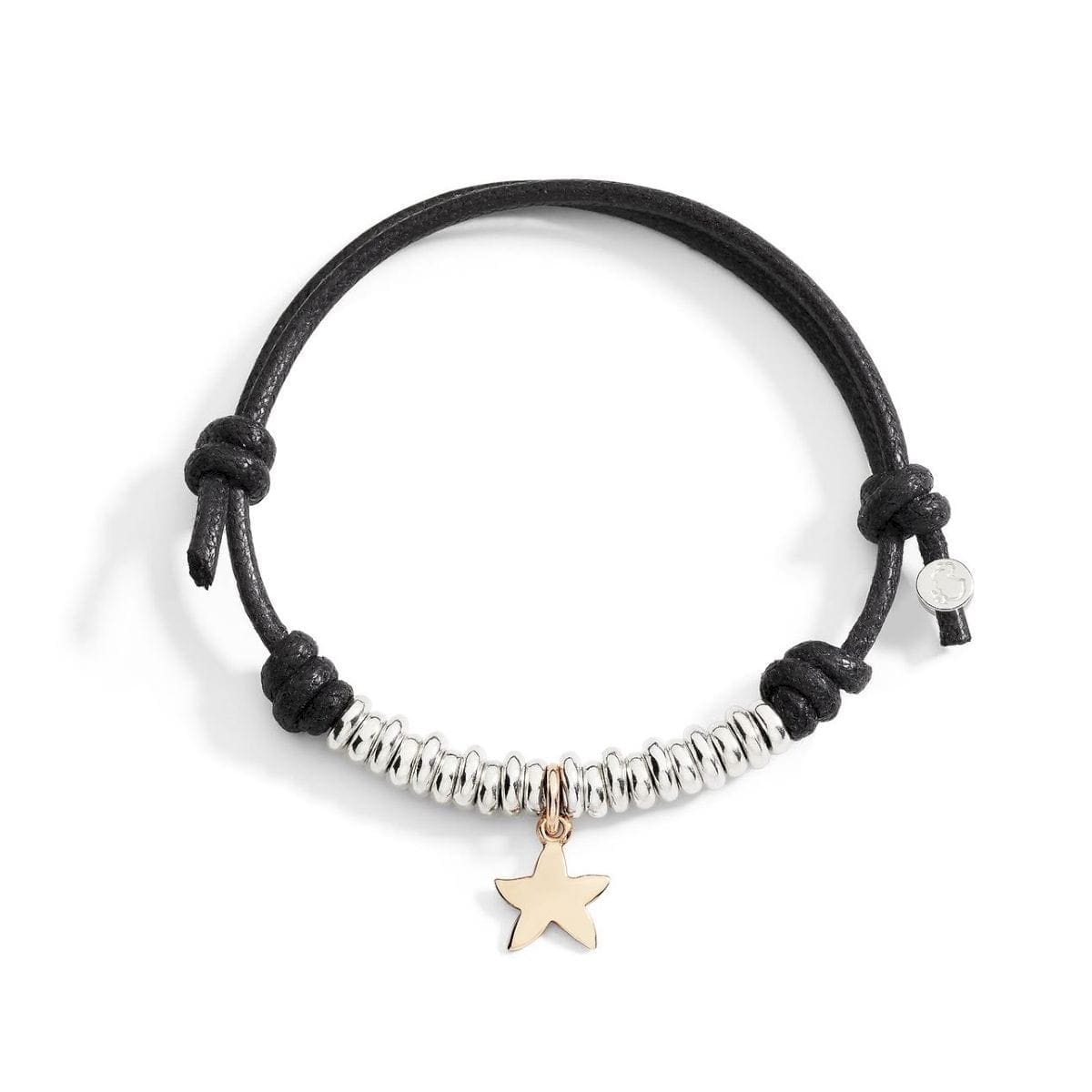 Screenshot DoDo Bracciale Cordino Venti rondelle in argento e Stellina oro 9K - immagine 1