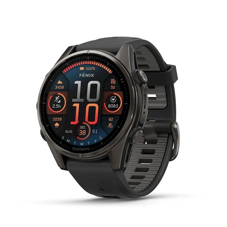 FENIX-8-PEBBLE-GREY_risultato Garmin Orologio fēnix® 8 – 51 mm, MicroLED Sapphire, Titanio, Carbon Gray DLC - immagine 1