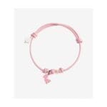 DoDo Bracciale Cordino ciondolo Junior Bambina e granello oro rosa
