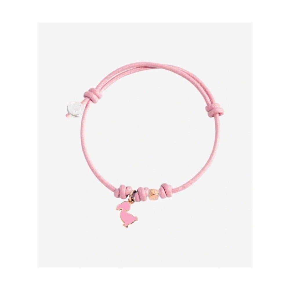 DoDo Bracciale Cordino ciondolo Junior Bambina e granello oro rosa - immagine 1