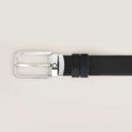 Montblanc Cintura reversibile da 30 mm in pelle pieno fiore con fibbia rettangolare - immagine 3