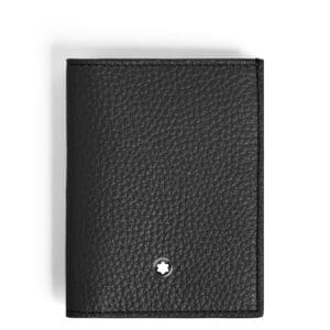 Montblanc Portafoglio Mini 4 Tasche in Pelle con Grana