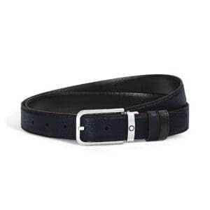 Montblanc Cintura reversibile da 30 mm in pelle pieno fiore con fibbia rettangolare