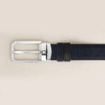 Montblanc Cintura reversibile da 30 mm in pelle pieno fiore con fibbia rettangolare - immagine 2